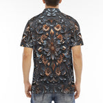 Men's Polo Shirt Gothic Floral Ornament