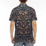Men's Polo Shirt Gothic Floral Ornament