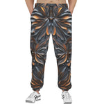 Men's Sweatpants Gothic Pattern Carved Wood and Copper