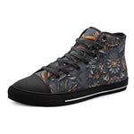 High-Top Canvas Shoes Gothic Pattern Carved Wood and Copper