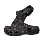 Classic Clogs Gothic Pattern Carved Wood and Copper