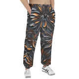 Men's Sweatpants Gothic Pattern Carved Wood and Copper
