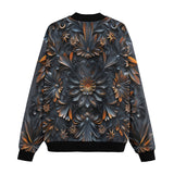 Bomber Jacket Gothic Pattern Carved Wood and Copper