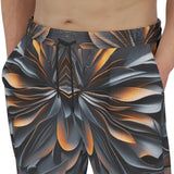 Men's Sweatpants Gothic Pattern Carved Wood and Copper