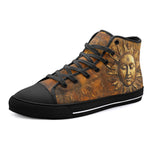 High-Top Canvas Shoes Ancient Golden Sun Rays