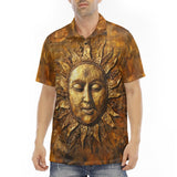 Men's Polo Shirt Ancient Golden Sun Rays