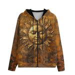 Men's Zip Up Hoodie Ancient Golden Sun Rays