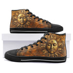 High-Top Canvas Shoes Ancient Golden Sun Rays