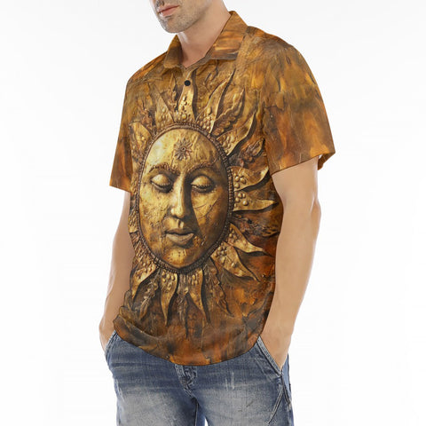 Men's Polo Shirt Ancient Golden Sun Rays