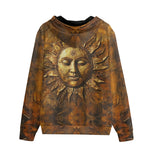 Men's Zip Up Hoodie Ancient Golden Sun Rays