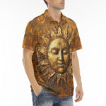 Men's Polo Shirt Ancient Golden Sun Rays