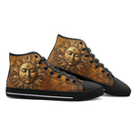 High-Top Canvas Shoes Ancient Golden Sun Rays