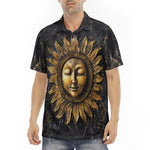 Men's Polo Shirt Ancient Sun Metal Art