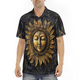 Men's Polo Shirt Ancient Sun Metal Art