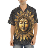 Hawaiian Shirt Ancient Sun Metal Art