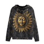 Men's Zip Up Hoodie Ancient Sun Metal Art