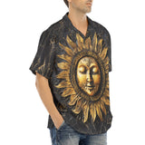 Hawaiian Shirt Ancient Sun Metal Art