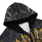 Men's Zip Up Hoodie Ancient Sun Metal Art