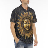 Men's Polo Shirt Ancient Sun Metal Art