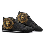 High-Top Canvas Shoes Ancient Sun Metal Art