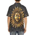 Hawaiian Shirt Ancient Sun Metal Art