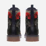 Leather Boots Tiger Red Moon Bamboo Japanese Art