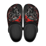 Classic Clogs Angry Tiger Red Moon Jungle Art