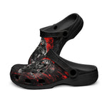 Classic Clogs Angry Tiger Red Moon Jungle Art