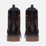 Leather Boots Angry Tiger Red Moon Jungle Art