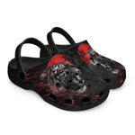 Classic Clogs Angry Tiger Red Moon Jungle Art