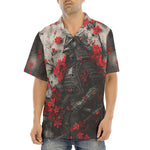 Hawaiian Shirt Samurai with Red Flowers
