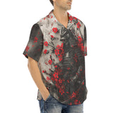 Hawaiian Shirt Samurai with Red Flowers