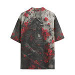 Hawaiian Shirt Samurai with Red Flowers