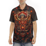 Men's Polo Shirt Fantasy Demon Symbolizing Chaos and Destruction