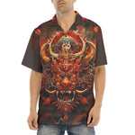 Hawaiian Shirt Fantasy Demon Symbolizing Chaos and Destruction