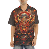 Hawaiian Shirt Fantasy Demon Symbolizing Chaos and Destruction