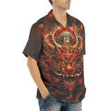 Hawaiian Shirt Fantasy Demon Symbolizing Chaos and Destruction