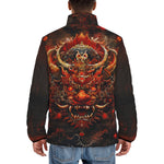 Down-Padded Puffer Jacket Fantasy Demon Symbolizing Chaos and Destruction