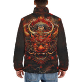 Down-Padded Puffer Jacket Fantasy Demon Symbolizing Chaos and Destruction
