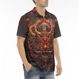 Men's Polo Shirt Fantasy Demon Symbolizing Chaos and Destruction