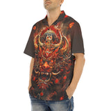 Hawaiian Shirt Fantasy Demon Symbolizing Chaos and Destruction