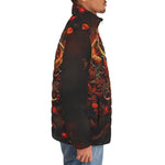 Down-Padded Puffer Jacket Fantasy Demon Symbolizing Chaos and Destruction