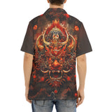 Hawaiian Shirt Fantasy Demon Symbolizing Chaos and Destruction