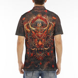 Men's Polo Shirt Fantasy Demon Symbolizing Chaos and Destruction