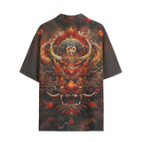 Hawaiian Shirt Fantasy Demon Symbolizing Chaos and Destruction