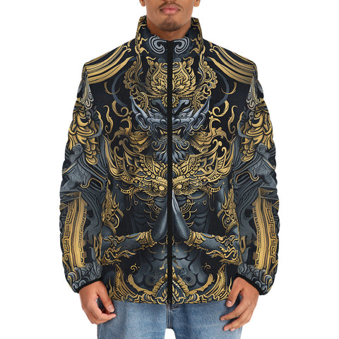 Down-Padded Puffer Jacket Thai Art Style