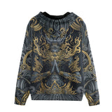 Men's Zip Up Hoodie Thai Art Style