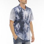Men's Polo Shirt Thai Demon Surrounded by Clouds and Mist