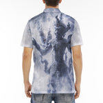 Men's Polo Shirt Thai Demon Surrounded by Clouds and Mist