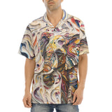 Hawaiian Shirt Elephant Swirling Artwork